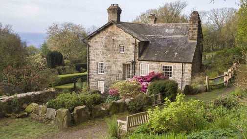 The house at Plas yn Rhiw, Gwynedd. The gardens at Plas yn Rhiw have spectacular views across Cardigan Bay